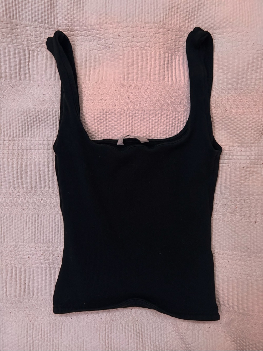 Zara Black Square Neck Tank Top - Women's
